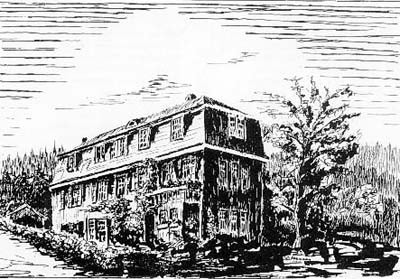 Haus Timpert - Illustration von Otto Neumann aus Ein bunter Regenbogen umgreift das Ruwertal